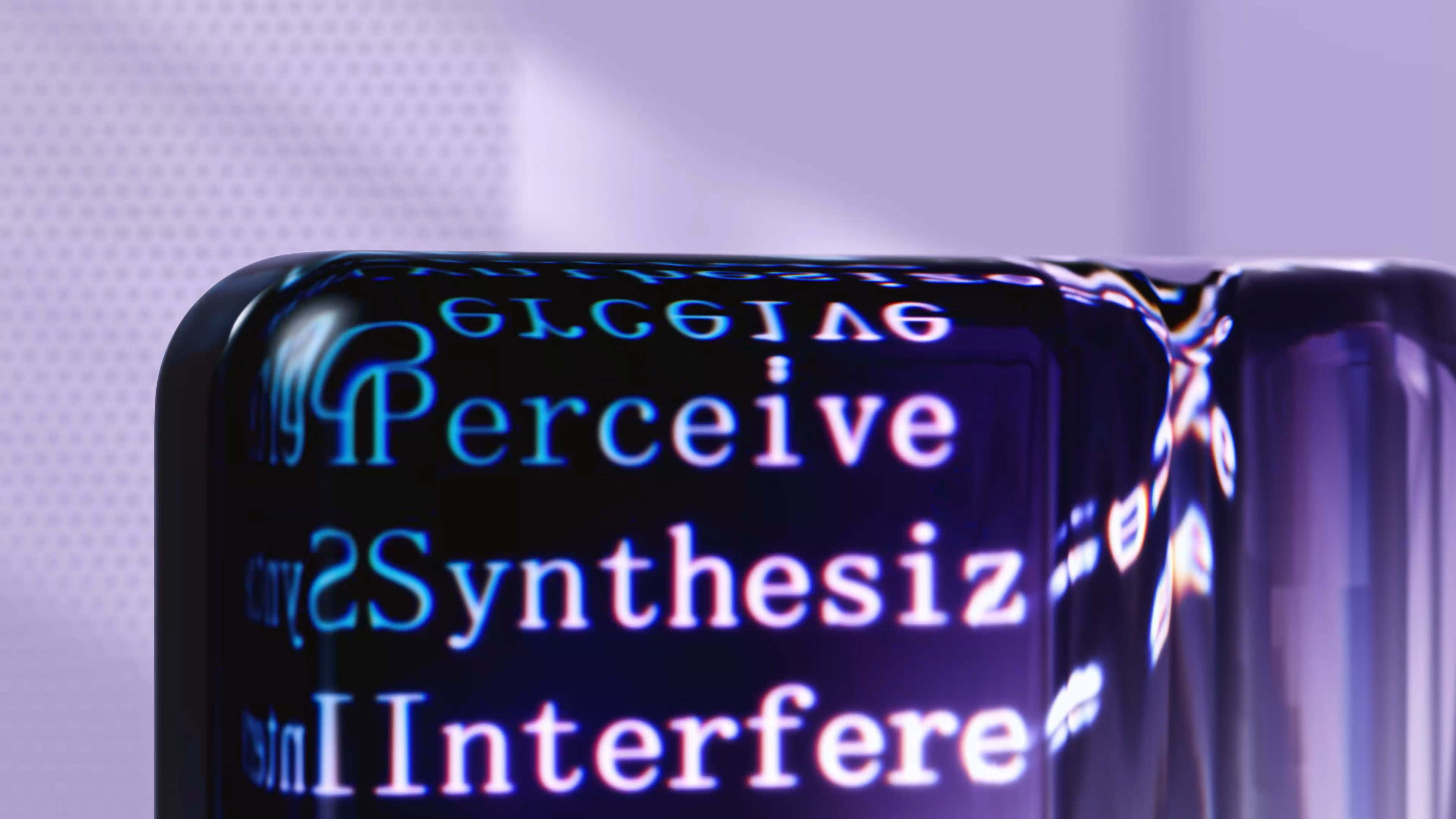 Abstract digital AI concept with text overlays representing AI-generated content detection